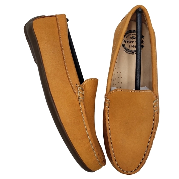 Driver Club USA | NIB San Diego 2 Tan Nobuck Leather Preppy Loafers Girl's 1 - Picture 1 of 15